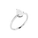 Minimalist Pear Moonstone Ring in 18K White Gold (2.8ct)