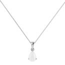 Minimalist Pear Moonstone Pendant in 18K White Gold (2.8ct)
