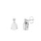 Minimalist Pear Moonstone and Sparkling Diamond Earrings in 18K White Gold (5.6ct)