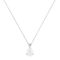 Minimalist Pear Moonstone and Sparkling Diamond Necklace in 18K White Gold (2.8ct)