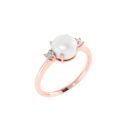 Diamond Accent Moonstone Brilliance Ring in 18K Gold