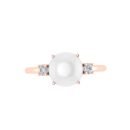 Diamond Accent Moonstone Brilliance Ring in 18K Gold