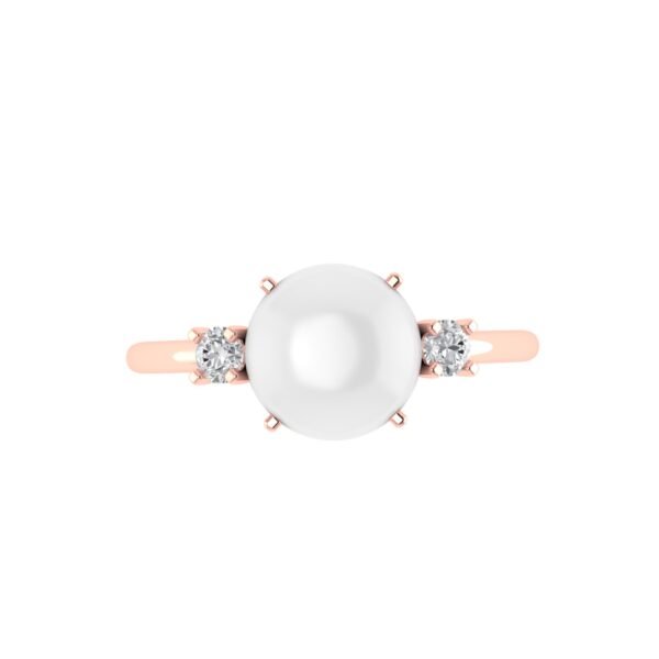 Diamond Accent Moonstone Brilliance Ring in 18K Gold