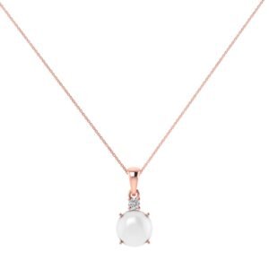 Celestial Sparkle Round Moonstone Pendant in 18K Gold