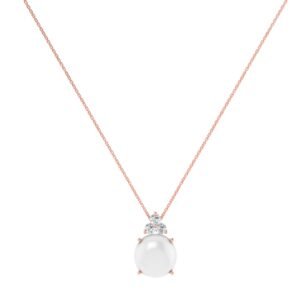 Trinity Sparkle Moonstone Necklace in 18k Gold