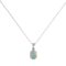 Minimalist Oval Opal Pendant in 18K White Gold (1.65ct)