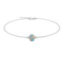 Minimalist Oval Aquamarine Pendant in 18K Gold (0.2ct)