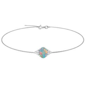 Minimalist Oval Aquamarine Pendant in 18K Yellow Gold (0.2ct)