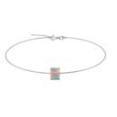 Minimalist Emerald-Cut Opal Bracelet in 18K White Gold (1.65ct)