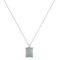 Minimalist Emerald-Cut Opal Necklace with Elegant Diamond Side Accents in 18K White Gold (1.65ct)