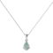 Minimalist Pear Opal Pendant in 18K White Gold (1.65ct)