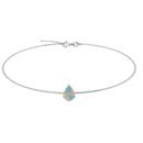 Minimalist Pear Opal Bracelet in 18K White Gold (1.65ct)