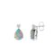 Minimalist Pear Opal and Sparkling Diamond Earrings in 18K White Gold (3.3ct)