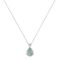 Minimalist Pear Opal and Sparkling Diamond Necklace in 18K White Gold (1.65ct)