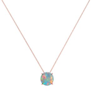 Golden Glow Opal Necklace in 18k Gold