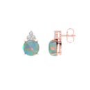 opal diamond cascade earrings in 18k gold