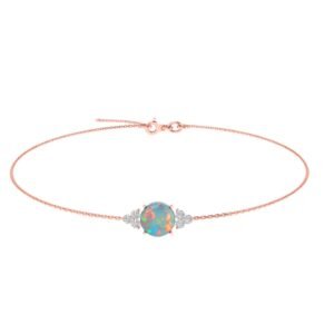 Trinity Sparkle Opulent Opal Bracelet in 18k Gold