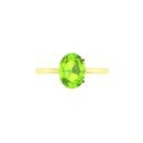 Minimalist Oval Peridot Ring in 18K Yellow Gold (2.25ct)