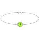 Minimalist Oval Citrine Pendant in 18K White Gold (0.23ct)