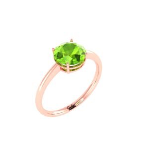 Luminous Peridot Elegance Ring in 18k Gold