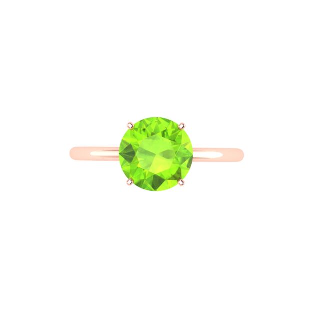 Luminous Peridot Elegance Ring in 18k Gold