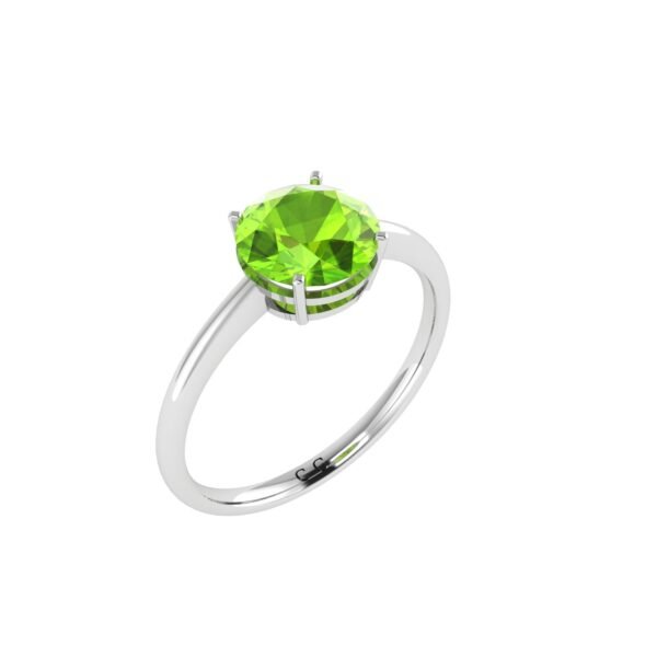 Luminous Peridot Elegance Ring in 18k Gold