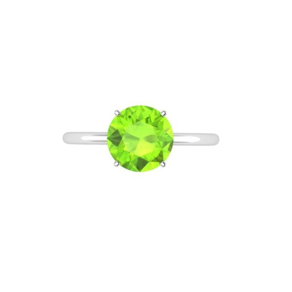 Luminous Peridot Elegance Ring in 18k Gold