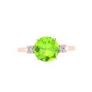 Diamond Accent Peridot Brilliance Ring in 18K Gold