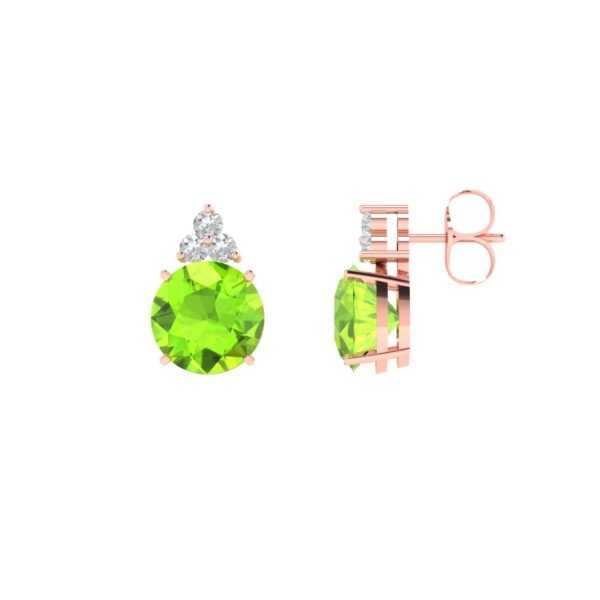 Opulent Peridot Diamond Cascade Earrings in 18k Gold