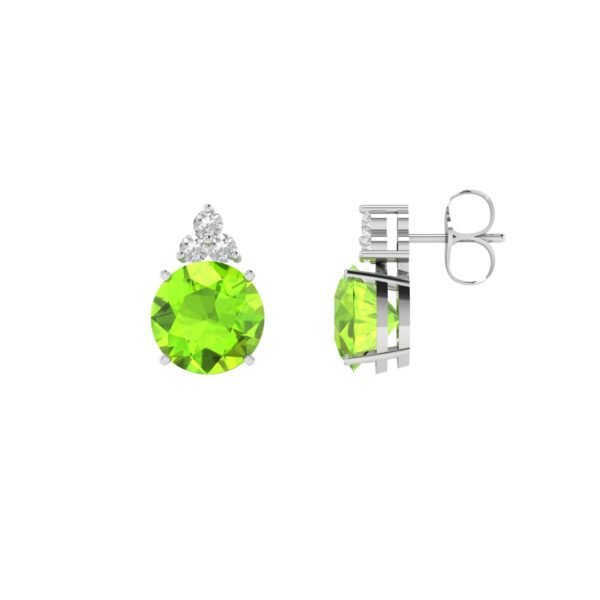 Opulent Peridot Diamond Cascade Earrings in 18k Gold