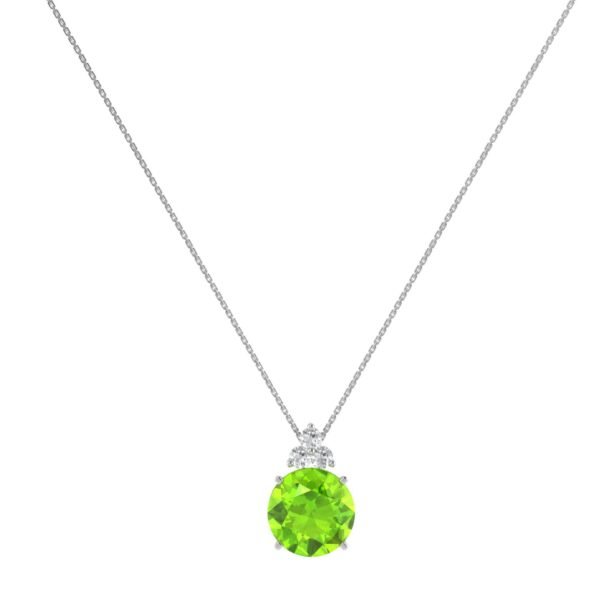Celestial Peridot Charm Necklace in 18k Gold