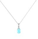 Aquamarine Diamond Pendant