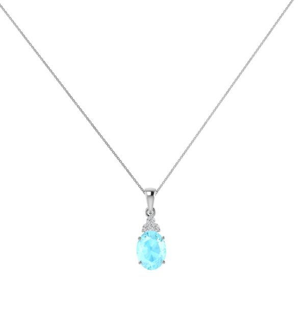 Aquamarine Diamond Pendant