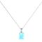 Minimalist Emerald-Cut Aquamarine Pendant in 18K White Gold (2.25ct)