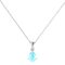 Minimalist Pear Aquamarine Pendant in 18K White Gold (2.25ct)