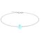 Minimalist Pear Aquamarine Bracelet in 18K White Gold (2.25ct)