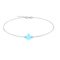 Minimalist Pear Aquamarine and Sparkling Diamond Bracelet in 18K White Gold (2.25ct)