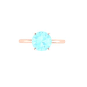 Azure Serenity Aquamarine Ring in 18k Gold