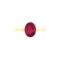 Minimalist Oval Ruby Ring in 18K Yellow Gold (3.15ct)