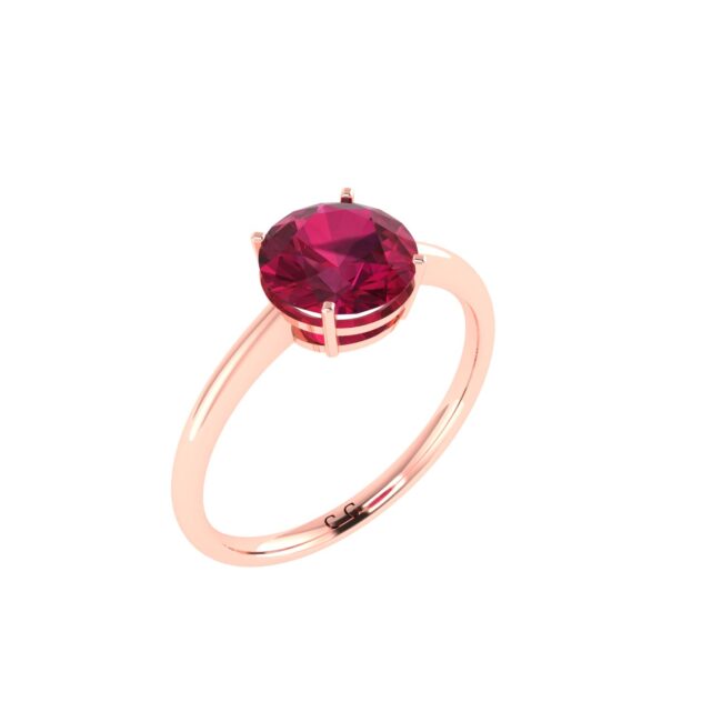 Royal Ruby Radiance Ring in 18k Gold