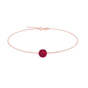 Scarlet Splendor Round Ruby Bracelet in 18k Gold