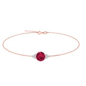 Trinity Sparkle Scarlet Splendor Ruby Bracelet in 18k Gold