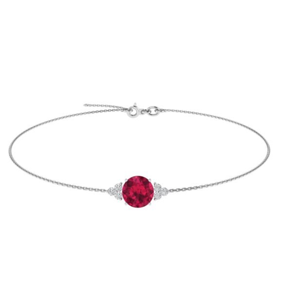 Trinity Sparkle Scarlet Splendor Ruby Bracelet in 18k Gold