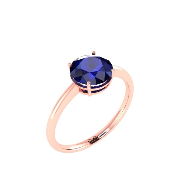 Blue Sapphire Serenity Ring in 18k Gold in 18K Gold - Image 2