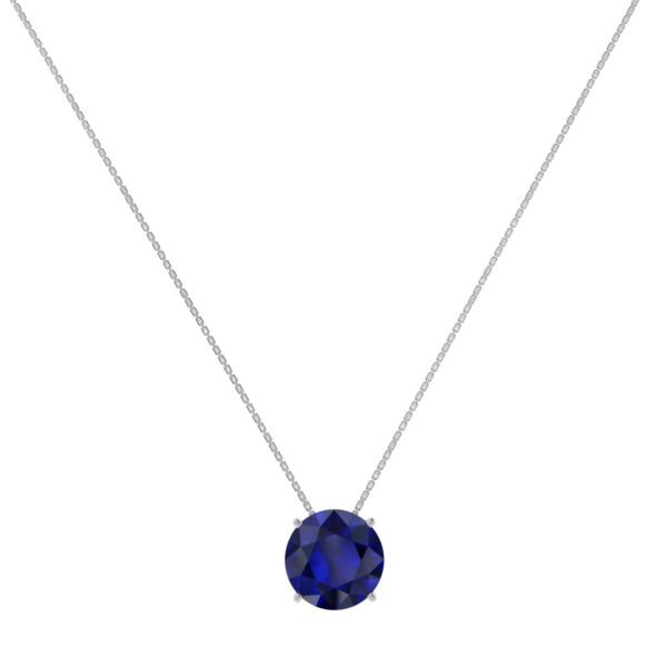Azure Sky Blue Sapphire Necklace in 18k Gold