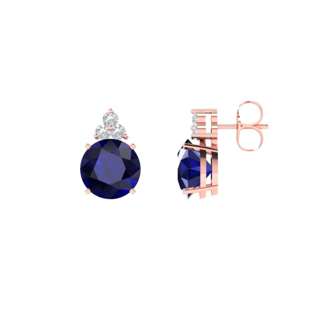 Opulent Sapphire Diamond Cascade Earrings in 18k Gold