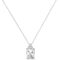 Trio Minimalist Emerald-Cut White Topaz Necklace with Elegant Diamond Side Accents in 18K White Gold (3.5ct)