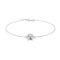 Trio Minimalist Emerald-Cut White Topaz Bracelet with Elegant Diamond Side Accents in 18K White Gold (3.5ct)