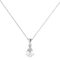 Minimalist Pear White Topaz Pendant in 18K White Gold (3.5ct)