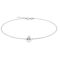 Minimalist Pear White Topaz Bracelet in 18K White Gold (3.5ct)